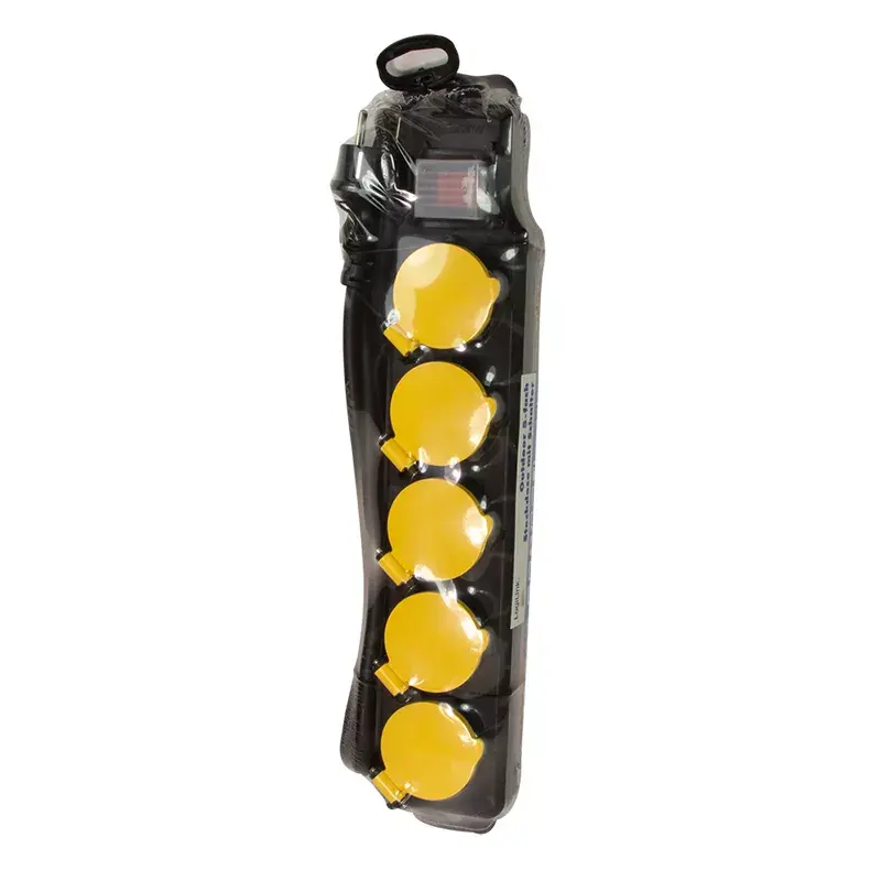 Alargador de corriente LogiLink LPS255 1,5 m 5 tomas AC exterior negro amarillo