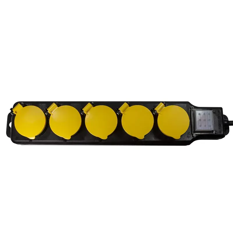 Alargador de corriente LogiLink LPS255 1,5 m 5 tomas AC exterior negro amarillo