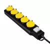 Alargador de corriente LogiLink LPS255 1,5 m 5 tomas AC exterior negro amarillo