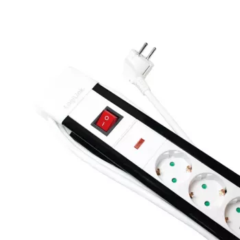Alargador de corriente LogiLink LPS211 3m 5 tomas AC interior negro blanco