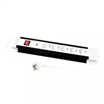 Alargador de corriente LogiLink LPS211 3m 5 tomas AC interior negro blanco