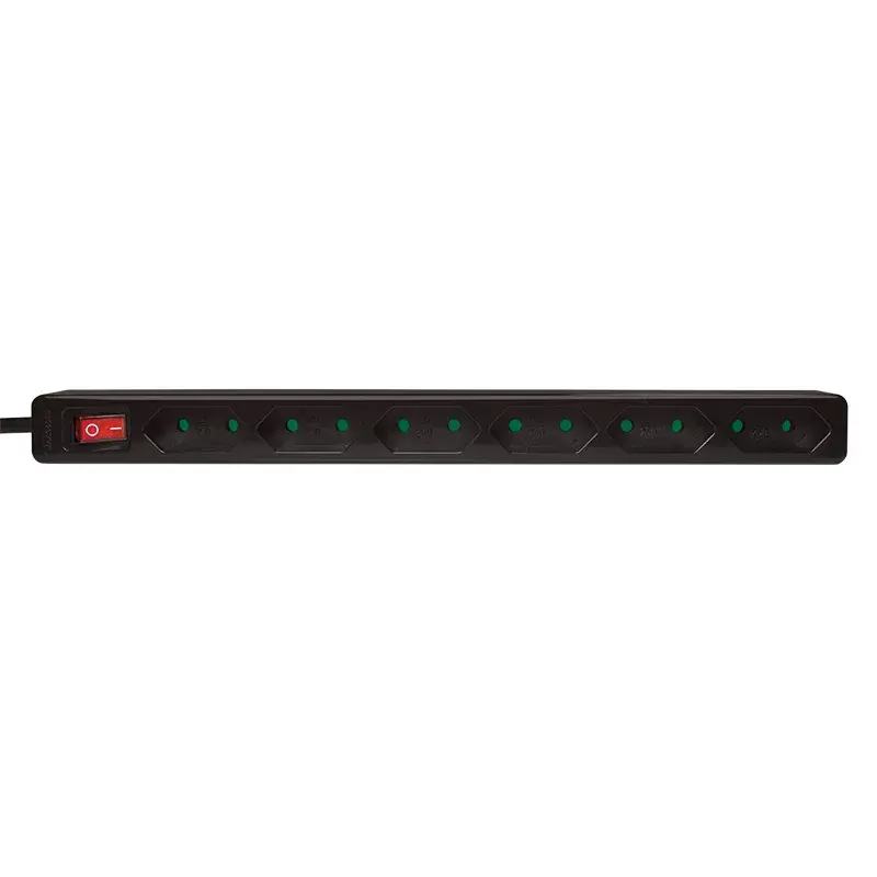 Alargador de corriente LogiLink LPS232B 1.5m 6 tomas AC interior negro
