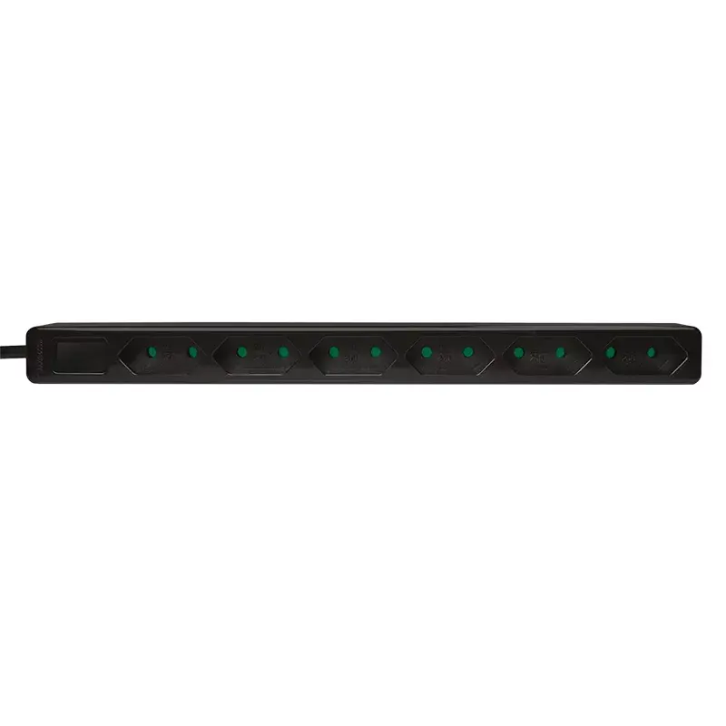 Alargador de corriente LogiLink LPS231B 1.5m 6 tomas AC interior negro