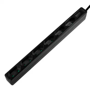 Alargador de corriente LogiLink LPS231B 1.5m 6 tomas AC interior negro