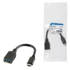Cable USB LogiLink USB C - USB A 0,15m CU0098 negro
