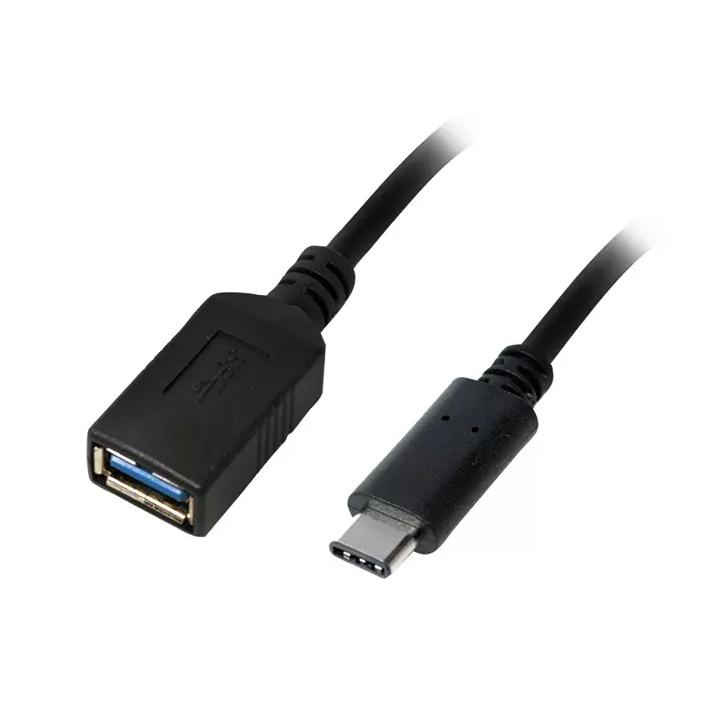 Cable USB LogiLink USB C - USB A 0,15m CU0098 negro