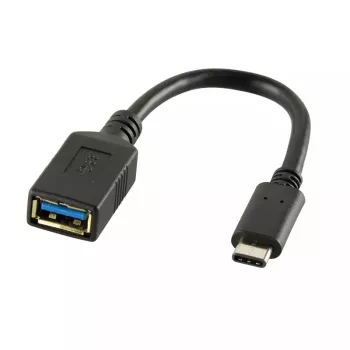 Cable USB LogiLink USB C - USB A 0,15m CU0098 negro