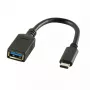 Cable USB LogiLink USB C - USB A 0,15m CU0098 negro