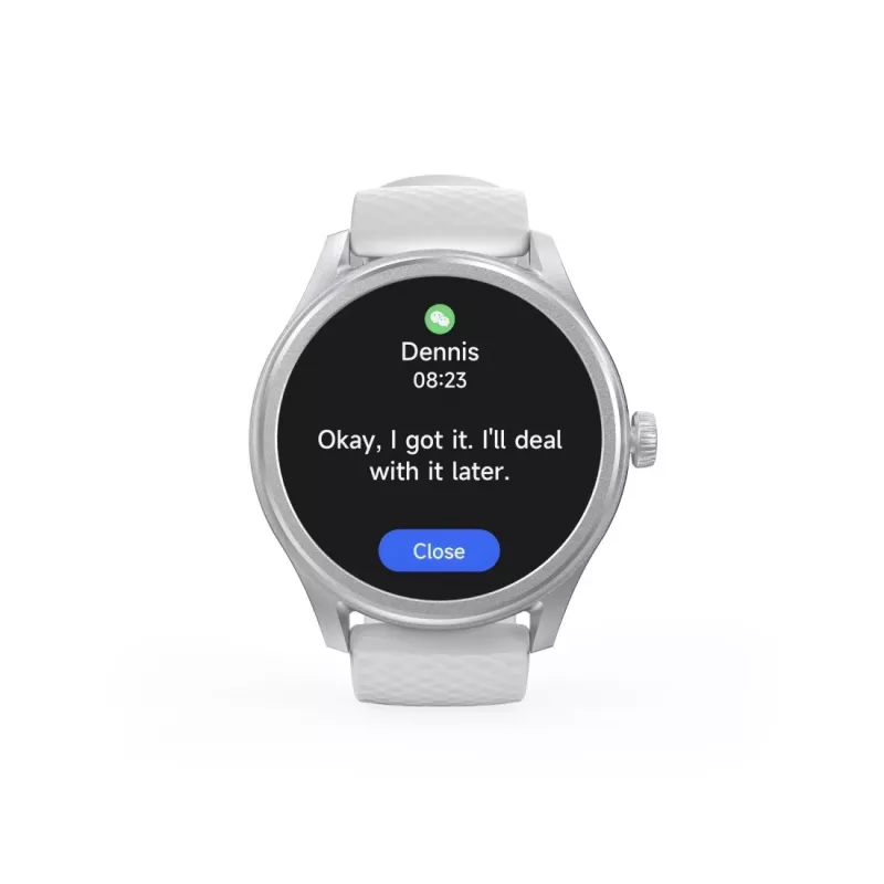 Smartwatch Hama Fit Watch 5010, LCD de 1,38 pulgadas (3,51 cm), 46 mm, frecuencia cardíaca, SpO2, IP68, Bluetooth, plateado