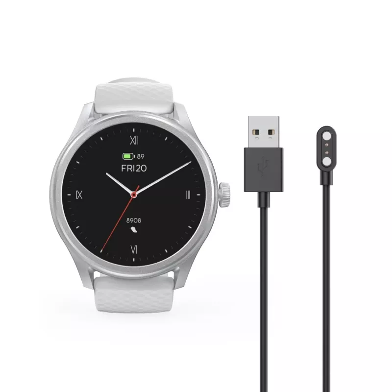 Smartwatch Hama Fit Watch 5010, LCD de 1,38 pulgadas (3,51 cm), 46 mm, frecuencia cardíaca, SpO2, IP68, Bluetooth, plateado