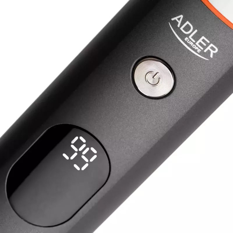 Set de cuidado eléctrico Adler AD 2946 – recortador 5 en 1 inalámbrico para hombre, 4 niveles de longitud, 60 min. de autonomía, Negro/Acero inoxidable