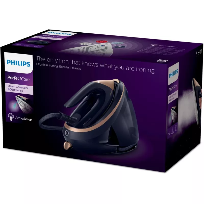 Centro de planchado a vapor Philips PSG9050/20 — 3100 W, depósito extraíble de 1,8 l, 9 bar, suela SteamGlide Elite