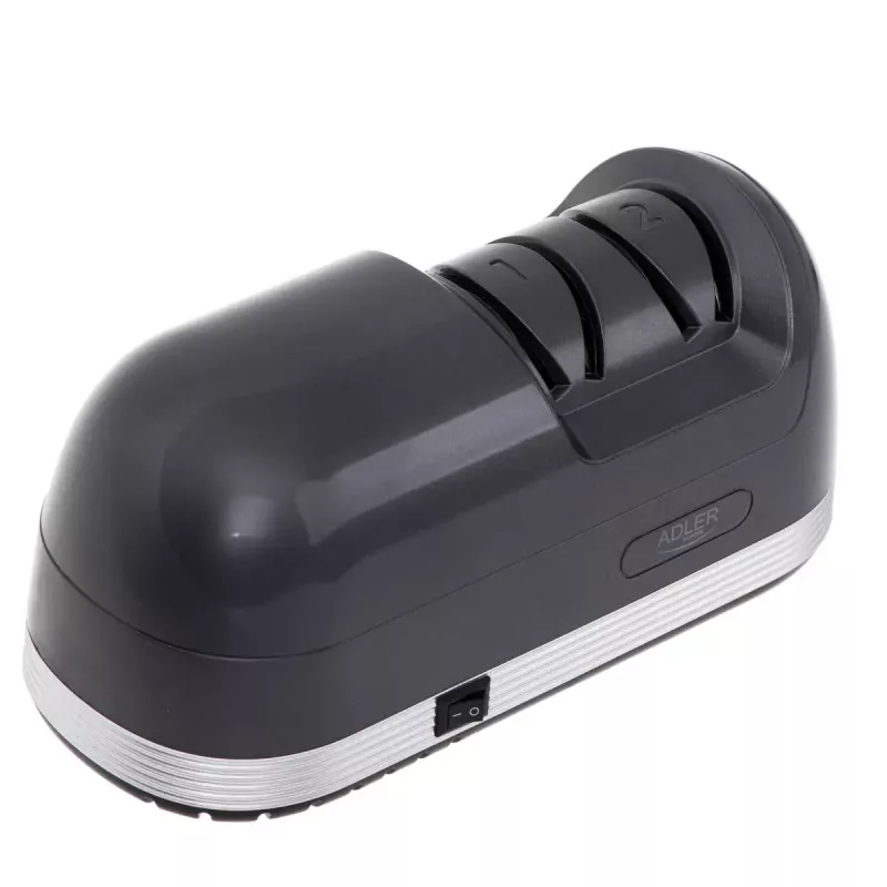 Adler AD 4508 afilador de cuchillos eléctrico, de 2 etapas, 60 W, negro