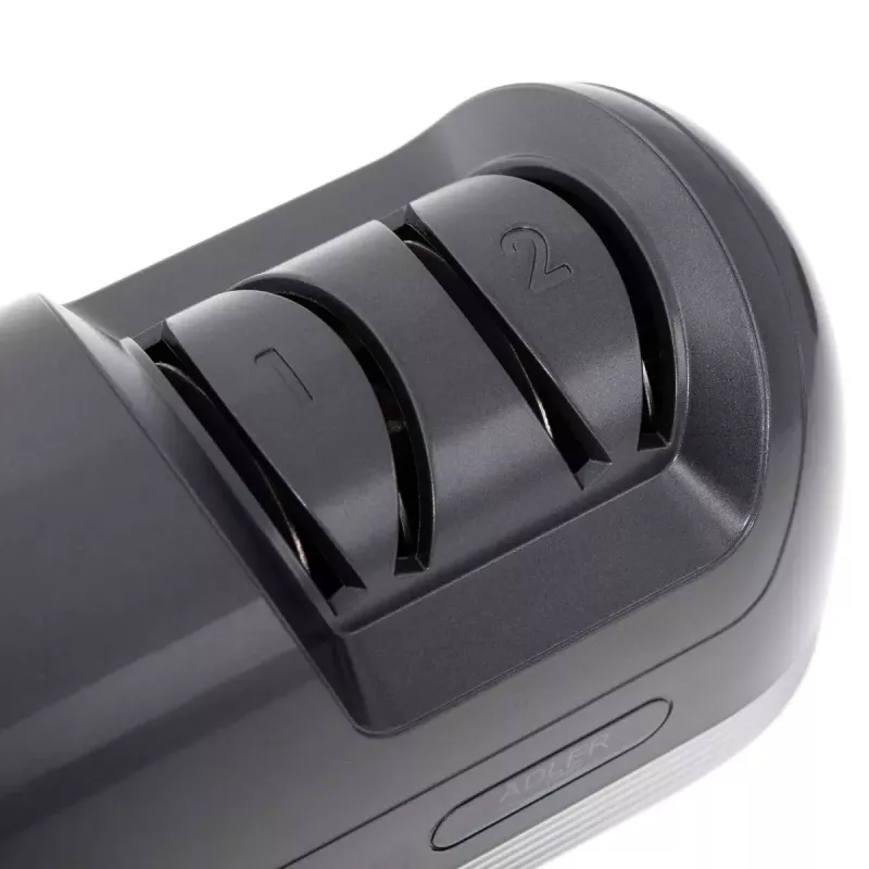 Adler AD 4508 afilador de cuchillos eléctrico, de 2 etapas, 60 W, negro