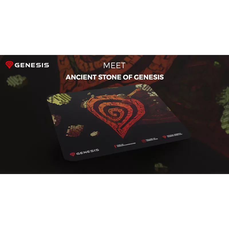 Alfombrilla gaming GENESIS Ancient Stone, multicolor, imagen, tela, goma