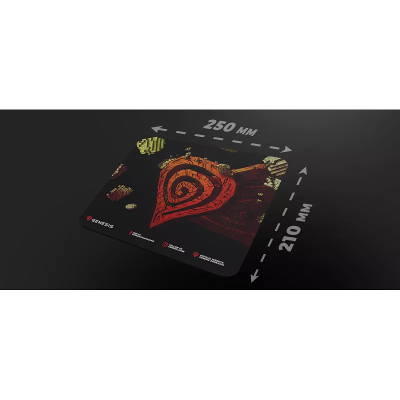 Alfombrilla gaming GENESIS Ancient Stone, multicolor, imagen, tela, goma