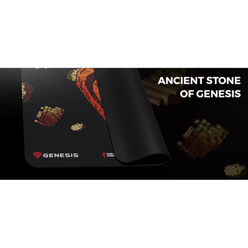 Alfombrilla gaming GENESIS Ancient Stone, multicolor, imagen, tela, goma