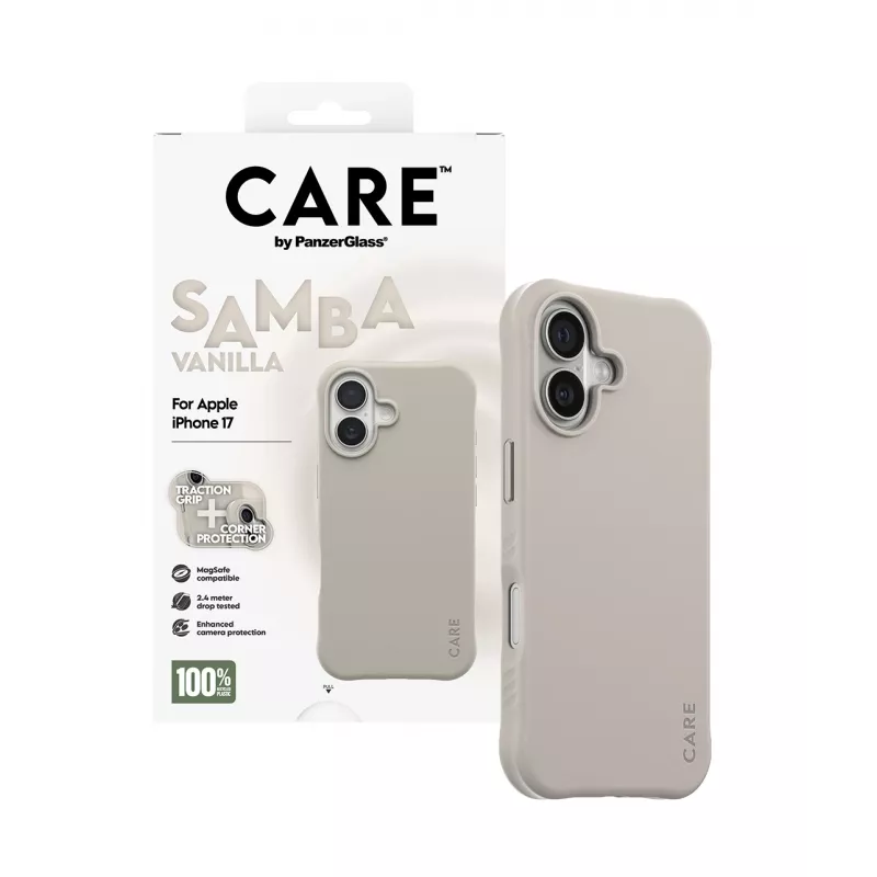 Funda PanzerGlass CARE by modische funda Samba Vanilla con MagSafe iPhone 17