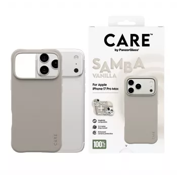 Funda PanzerGlass CARE by Fashionable Case Samba Vanilla con MagSafe para iPhone 17 Pro Max