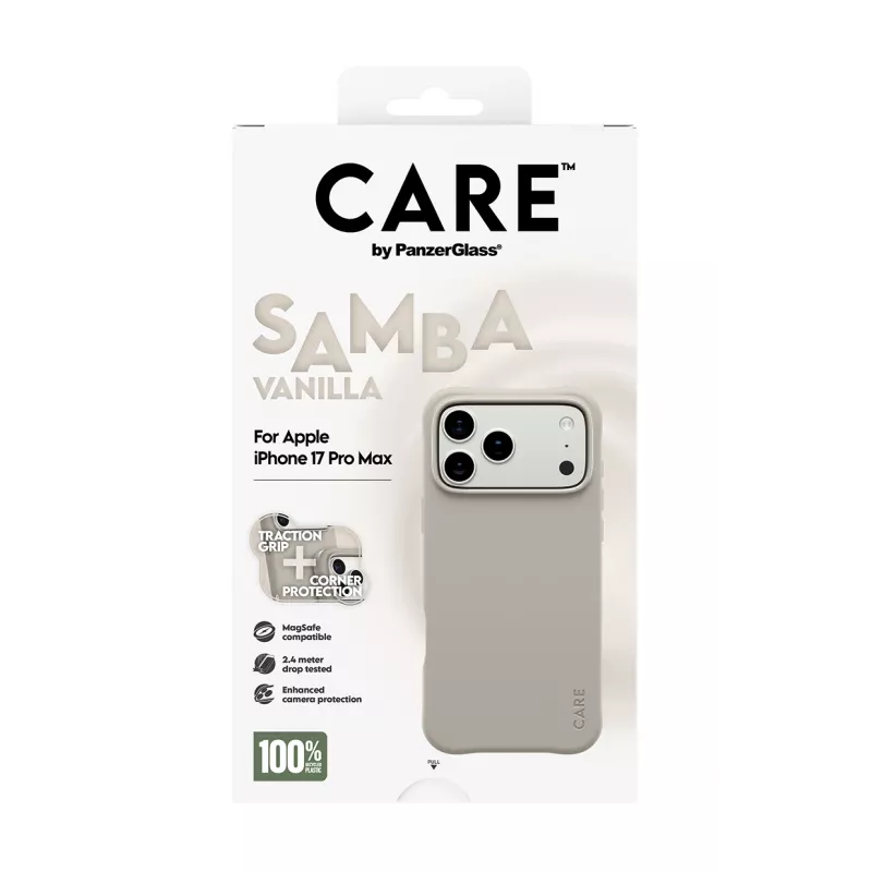 Funda PanzerGlass CARE by Fashionable Case Samba Vanilla con MagSafe para iPhone 17 Pro Max