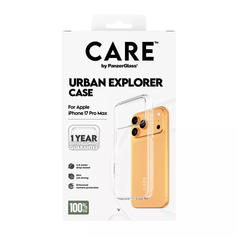 Funda protectora PanzerGlass CARE Urban Explorer Transparent para iPhone 17 Pro Max