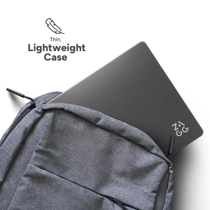 Carcasa rígida Zagg para MacBook Air 13 (M3/M2) – Smoke, funda protectora a medida