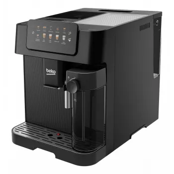 Beko CEG7304B CaffeExperto cafetera superautomática con boquilla de vapor, cafetera espresso, 2 l, granos de café, molinillo integrado, 1350 W, negra, plateada