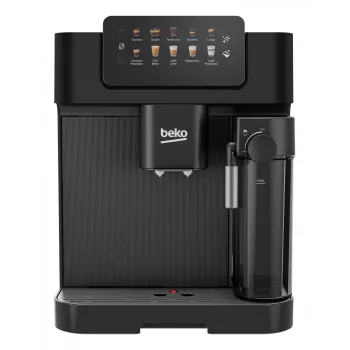 Beko CEG7304B CaffeExperto cafetera superautomática con boquilla de vapor, cafetera espresso, 2 l, granos de café, molinillo integrado, 1350 W, negra, plateada