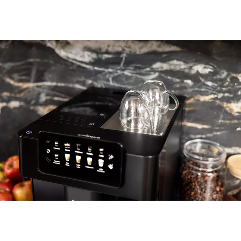Beko CEG7304B CaffeExperto cafetera superautomática con boquilla de vapor, cafetera espresso, 2 l, granos de café, molinillo integrado, 1350 W, negra, plateada