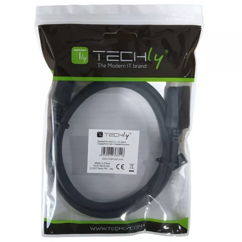Cable DisplayPort Techly ICOC-DSP-A21-020 2 m negro