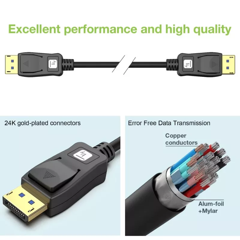 Cable DisplayPort Techly ICOC-DSP-A21-020 2 m negro