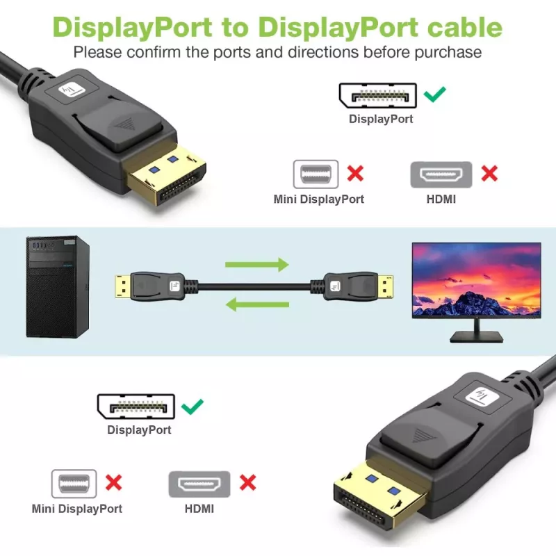 Cable DisplayPort Techly ICOC-DSP-A21-020 2 m negro