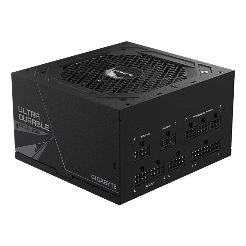 Fuente de alimentación GIGABYTE UD850GM PG5 V2 - PCIe Gen 5.1, 80 PLUS Gold, totalmente modular, ventilador de 120mm, compatible ATX 3.1, enchufe EU