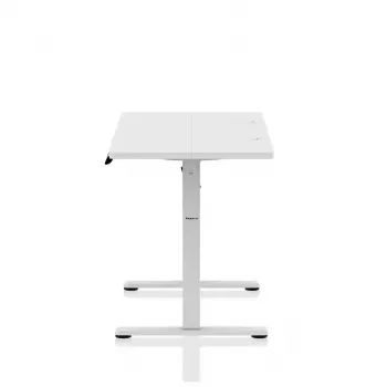 Mesa gaming huzaro Hero 8.1 — mesa eléctrica regulable en altura blanca 120×60 cm, 720–1180 mm, capacidad 50 kg, gestión de cables