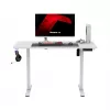 Huzaro Hero 8.1 escritorio gaming, regulable en altura, 120x60 cm, blanco