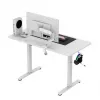 Huzaro Hero 8.1 escritorio gaming, regulable en altura, 120x60 cm, blanco