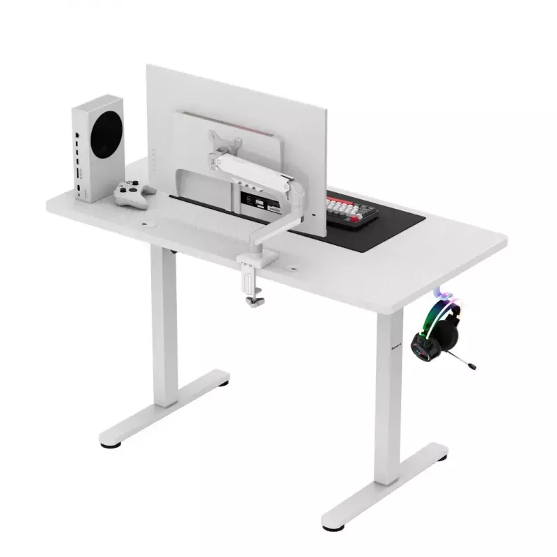 Huzaro Hero 8.1 escritorio gaming, regulable en altura, 120x60 cm, blanco