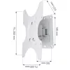 Soporte de pared Techly para LCD LED 19-37'' inclinable 1 articulación blanco ICA-LCD 2900WH