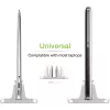 Techly ICA-TBL 010 soporte vertical de aluminio para portátil hasta 17 pulgadas, anchura ajustable