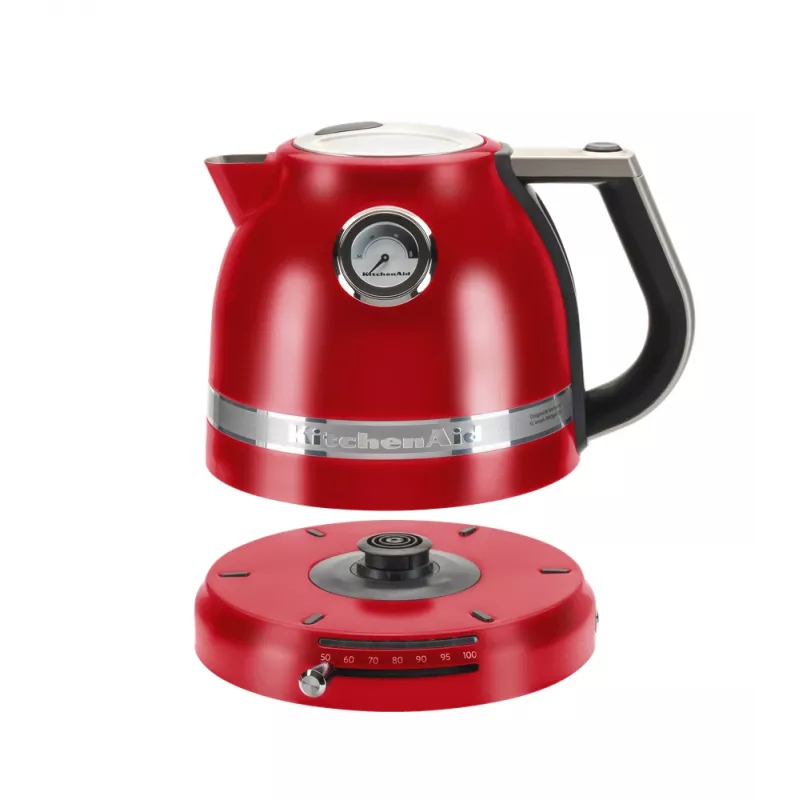 Hervidor eléctrico KITCHENAID 1,5 L 2400 W, acero inoxidable/aluminio, 7 ajustes de temperatura, Imperial Red