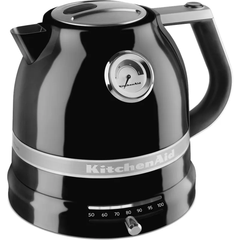 Hervidor eléctrico KITCHENAID 1,5 L 2400 W negro, 7 ajustes de temperatura, acero inoxidable/aluminio