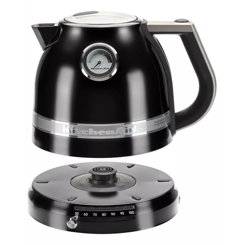 Hervidor eléctrico KITCHENAID 1,5 L 2400 W negro, 7 ajustes de temperatura, acero inoxidable/aluminio