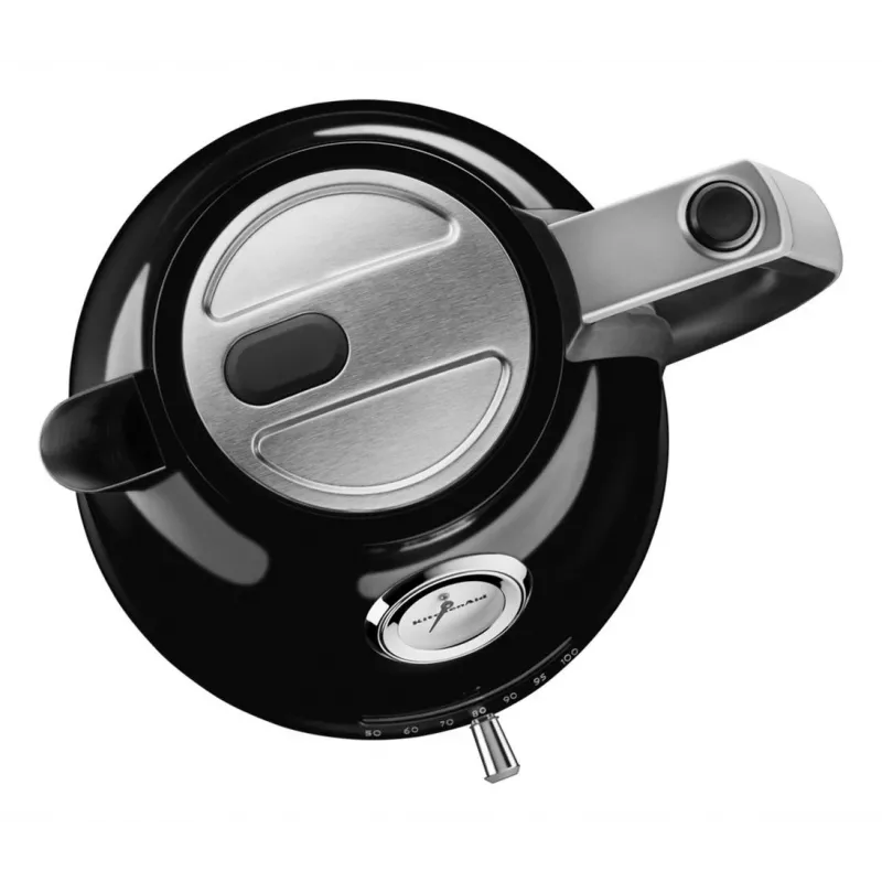 Hervidor eléctrico KITCHENAID 1,5 L 2400 W negro, 7 ajustes de temperatura, acero inoxidable/aluminio