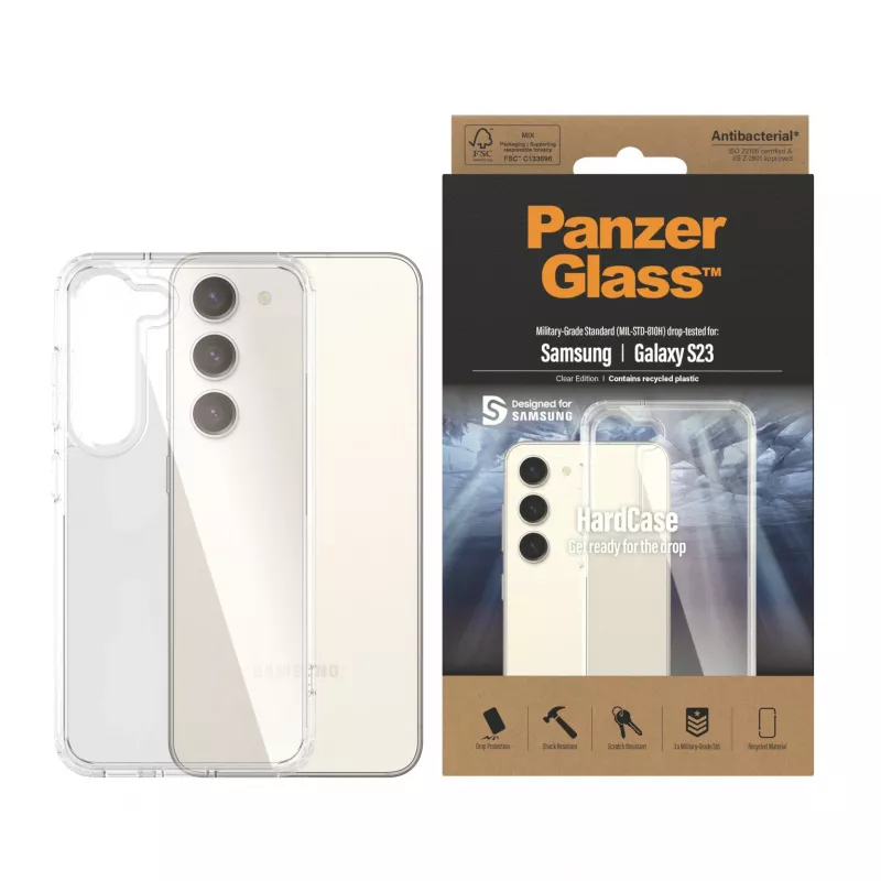 PanzerGlass ® HardCase transparente Samsung Galaxy S23, funda, Samsung, Samsung - Galaxy S23, transparente