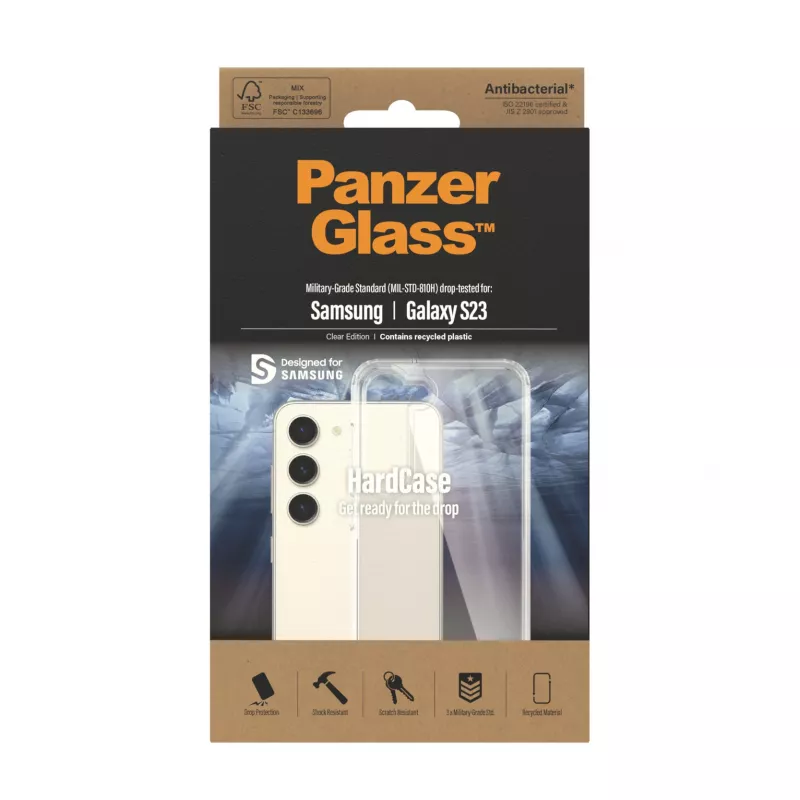 PanzerGlass ® HardCase transparente Samsung Galaxy S23, funda, Samsung, Samsung - Galaxy S23, transparente