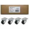 Set de ruedas para rack QOLTEC 4 uds. sin freno Modelo 54508