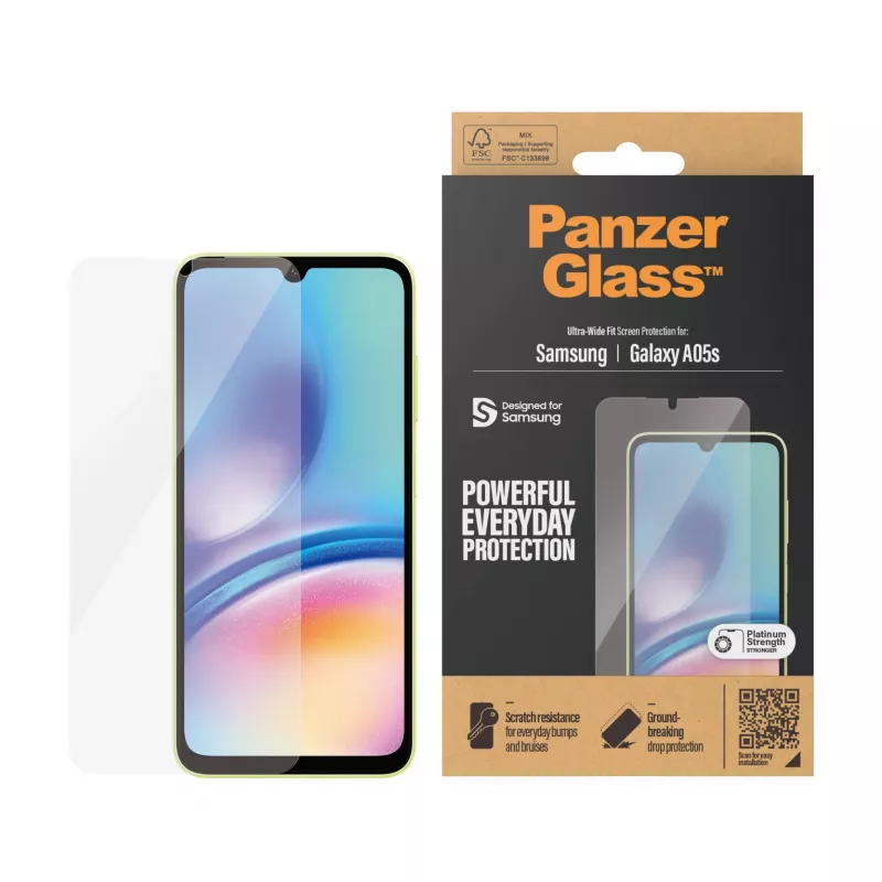 Protector de pantalla PanzerGlass 7343 para Samsung Galaxy A05S Antibacteriano Antirrayaduras