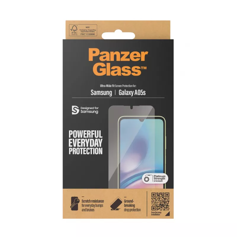 Protector de pantalla PanzerGlass 7343 para Samsung Galaxy A05S Antibacteriano Antirrayaduras