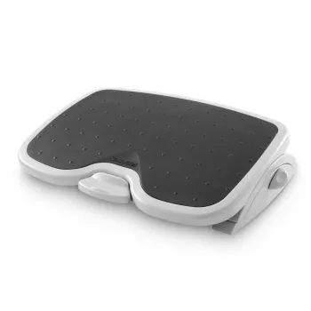 Reposapiés Kensington SoleMate Plus inclinación ajustable 0–20°, altura 8,89–12,7 cm, plataforma 45×35 cm, Negro/Gris