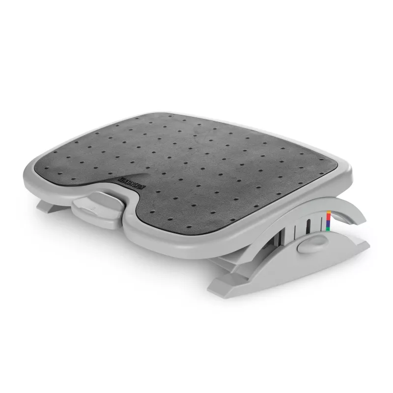 Kensington SoleMate Plus 56146 reposapiés con sistema SmartFit, inclinación ajustable hasta 20°, 45×35 cm, negro/gris